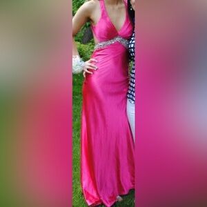 Sean Collection Vibrant Pink Prom Dress